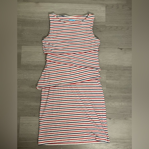 J. McLaughlin Red White and Blue Striped Dress - Picture 1 of 7